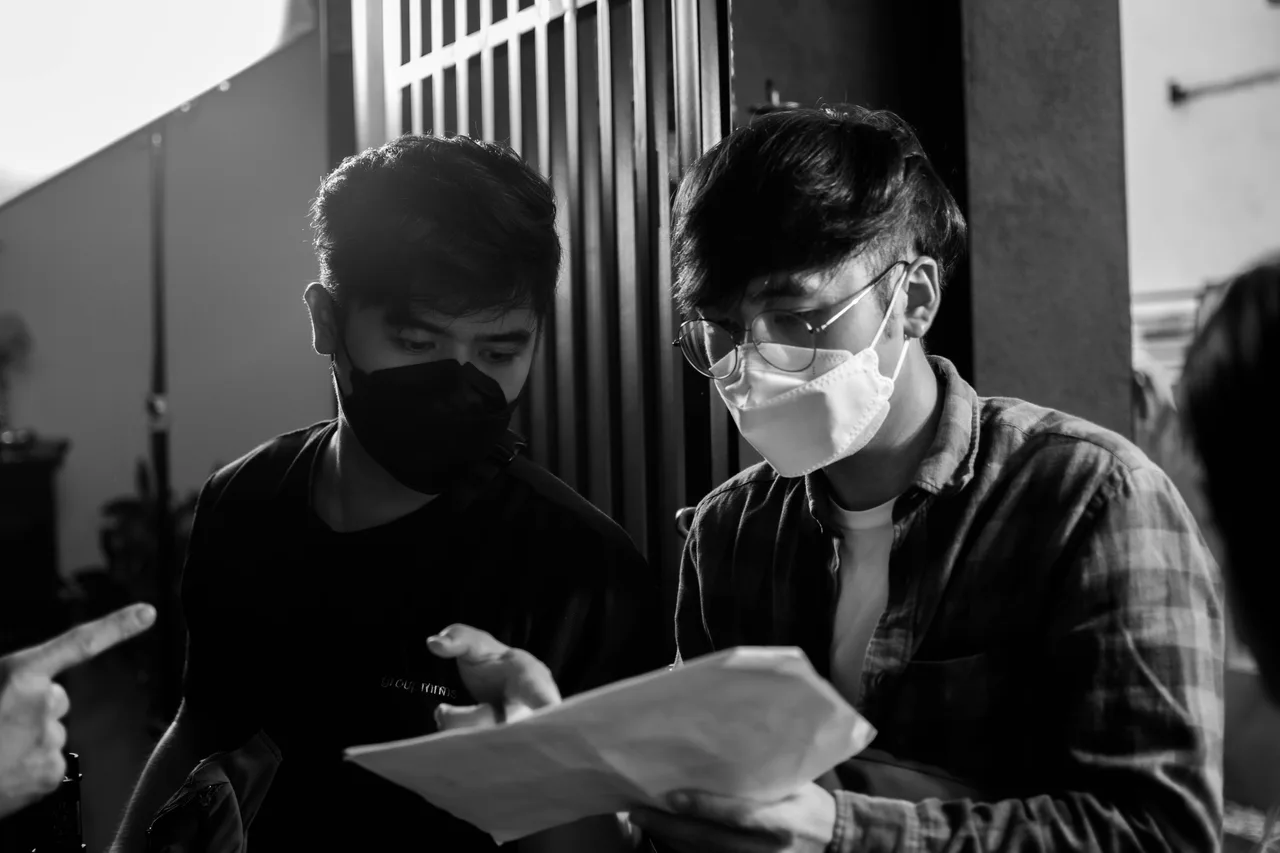 On set — one of our favourite moments